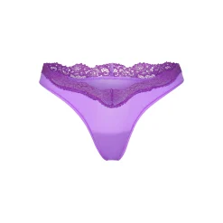 FITS EVERYBODY LACE DIPPED THONG | ULTRA VIOLET TONAL-Skims Outlet