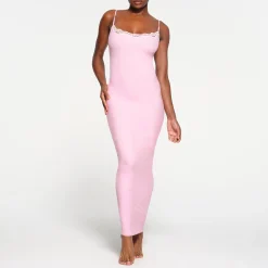 FITS EVERYBODY LACE LONG SLIP DRESS | CHERRY BLOSSOM TONAL-Skims Sale