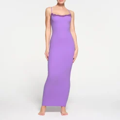 FITS EVERYBODY LACE LONG SLIP DRESS | ULTRA VIOLET TONAL-Skims Discount