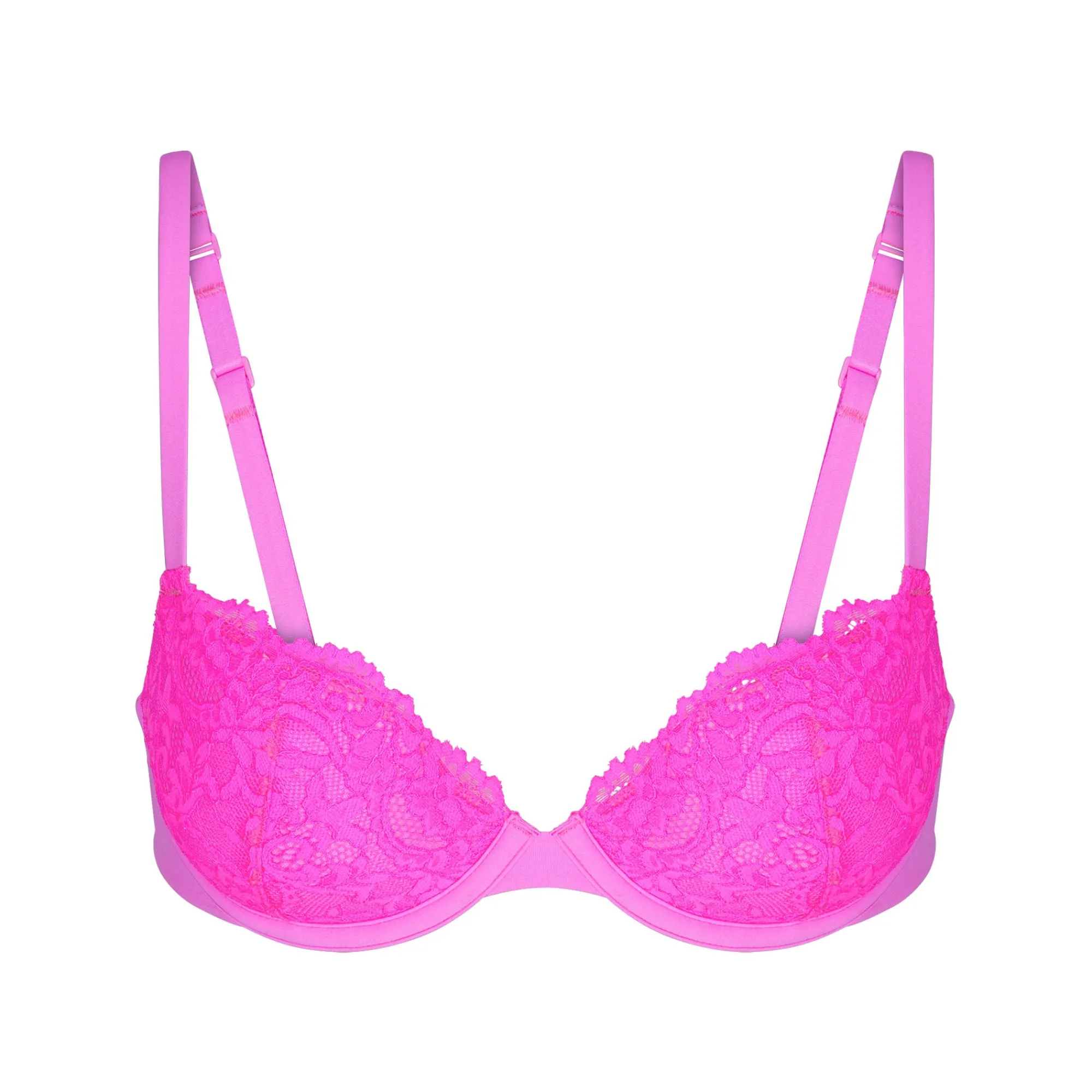 FITS EVERYBODY LACE PUSH-UP BRA | NEON PINK-Skims Outlet