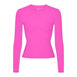 FITS EVERYBODY LONG SLEEVE T-SHIRT | NEON PINK-Skims New