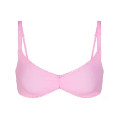 FITS EVERYBODY PICOT TRIM SKIMPY SCOOP BRALETTE | BUBBLE GUM-Skims Best