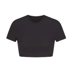 FITS EVERYBODY PICOT TRIM SUPER CROPPED T-SHIRT |-Skims Hot