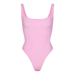 FITS EVERYBODY PICOT TRIM SQUARE NECK BODYSUIT | BUBBLE GUM-Skims Outlet