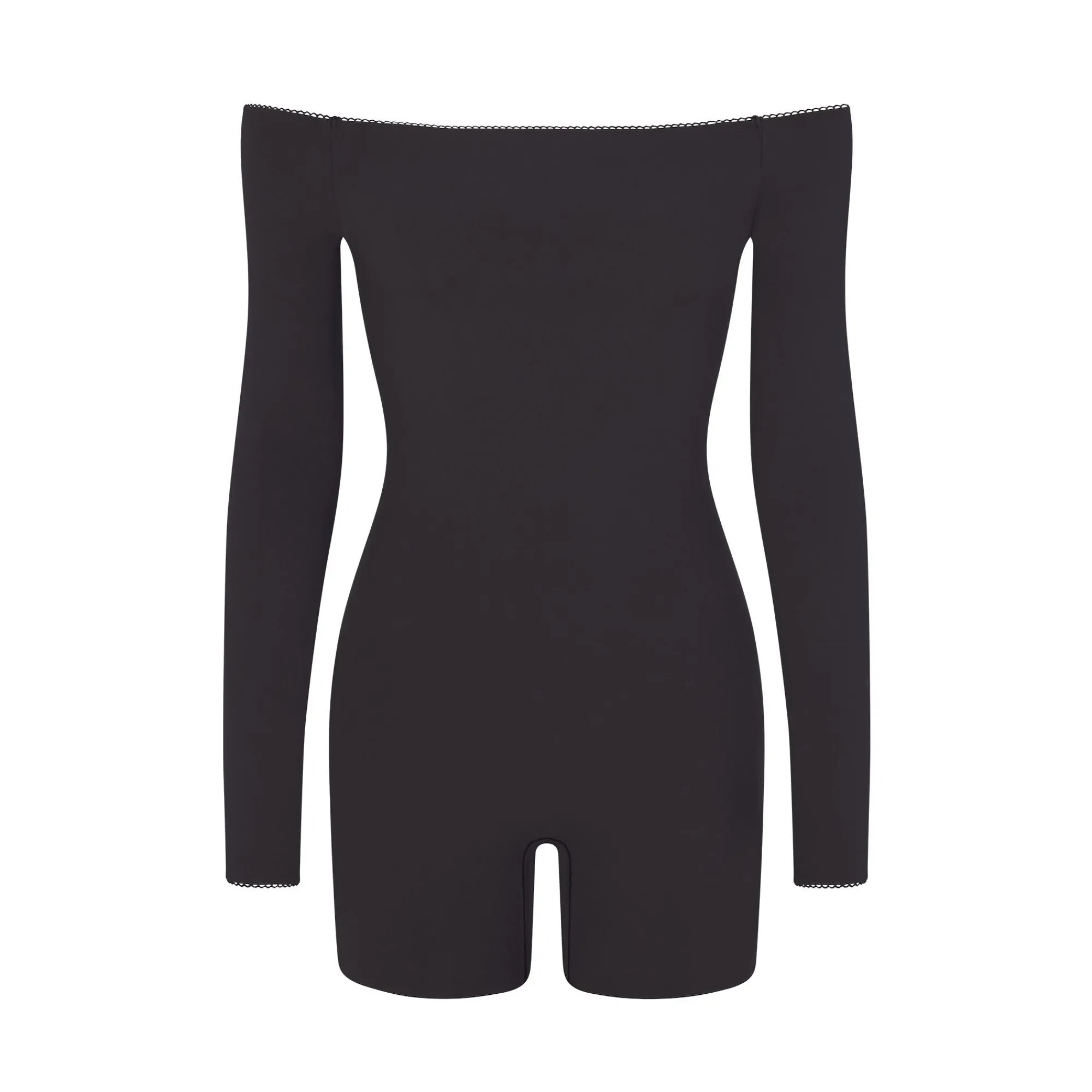 FITS EVERYBODY PICOT TRIM OFF THE SHOULDER ONESIE |-Skims Clearance