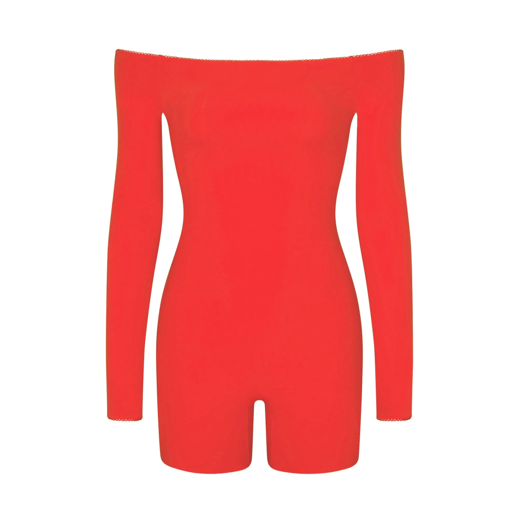 FITS EVERYBODY PICOT TRIM OFF THE SHOULDER ONESIE |-Skims Sale