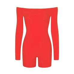 FITS EVERYBODY PICOT TRIM OFF THE SHOULDER ONESIE |-Skims Sale