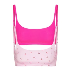 FITS EVERYBODY SCOOP BRALETTE 2-PACK | FLAMINGO AND CHERRY PRINT-Skims New