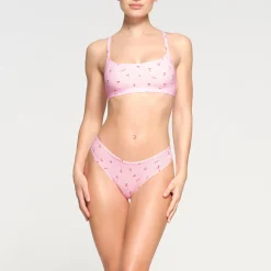 FITS EVERYBODY SCOOP BRALETTE 2-PACK | FLAMINGO AND CHERRY PRINT-Skims New