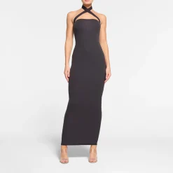 FITS EVERYBODY WRAP LONG SLIP DRESS |-Skims Outlet