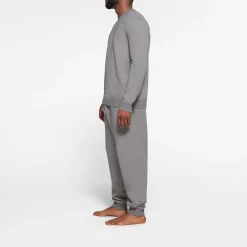 FLEECE LOUNGE MENS CREWNECK | DARK HEATHER GREY-Skims Best