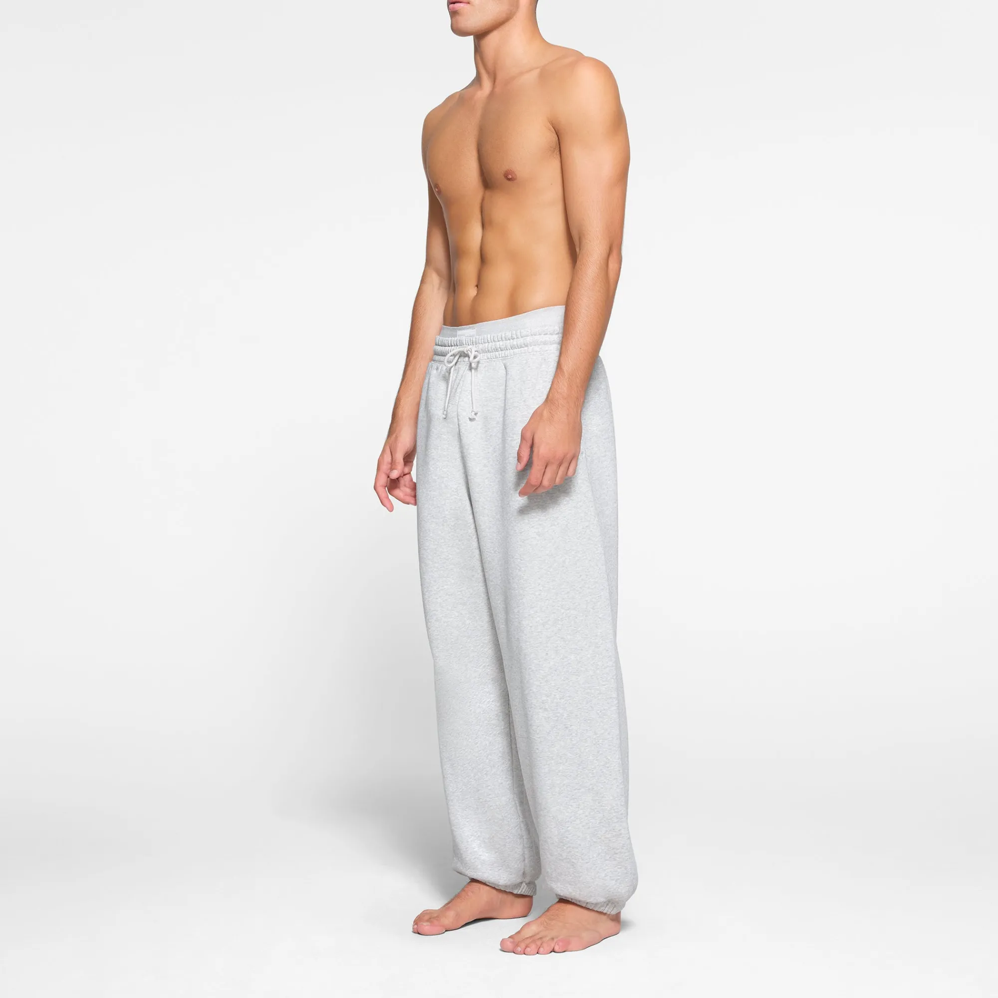 FLEECE LOUNGE MENS OVERSIZED JOGGER | LIGHT HEATHER GREY-Skims Best