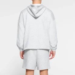 FLEECE LOUNGE MENS OVERSIZED HOODIE | LIGHT HEATHER GREY-Skims New