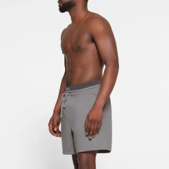 FLEECE LOUNGE MENS RELAXED SHORT | DARK HEATHER GREY-Skims Clearance