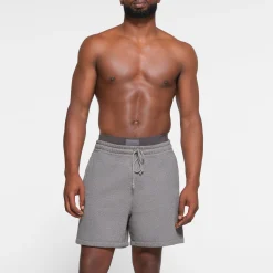 FLEECE LOUNGE MENS RELAXED SHORT | DARK HEATHER GREY-Skims Clearance