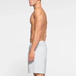 FLEECE LOUNGE MENS RELAXED SHORT | LIGHT HEATHER GREY-Skims Best