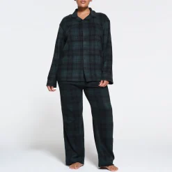 FLEECE SLEEP UNISEX SLEEP SET | CYPRESS PLAID-Skims Clearance