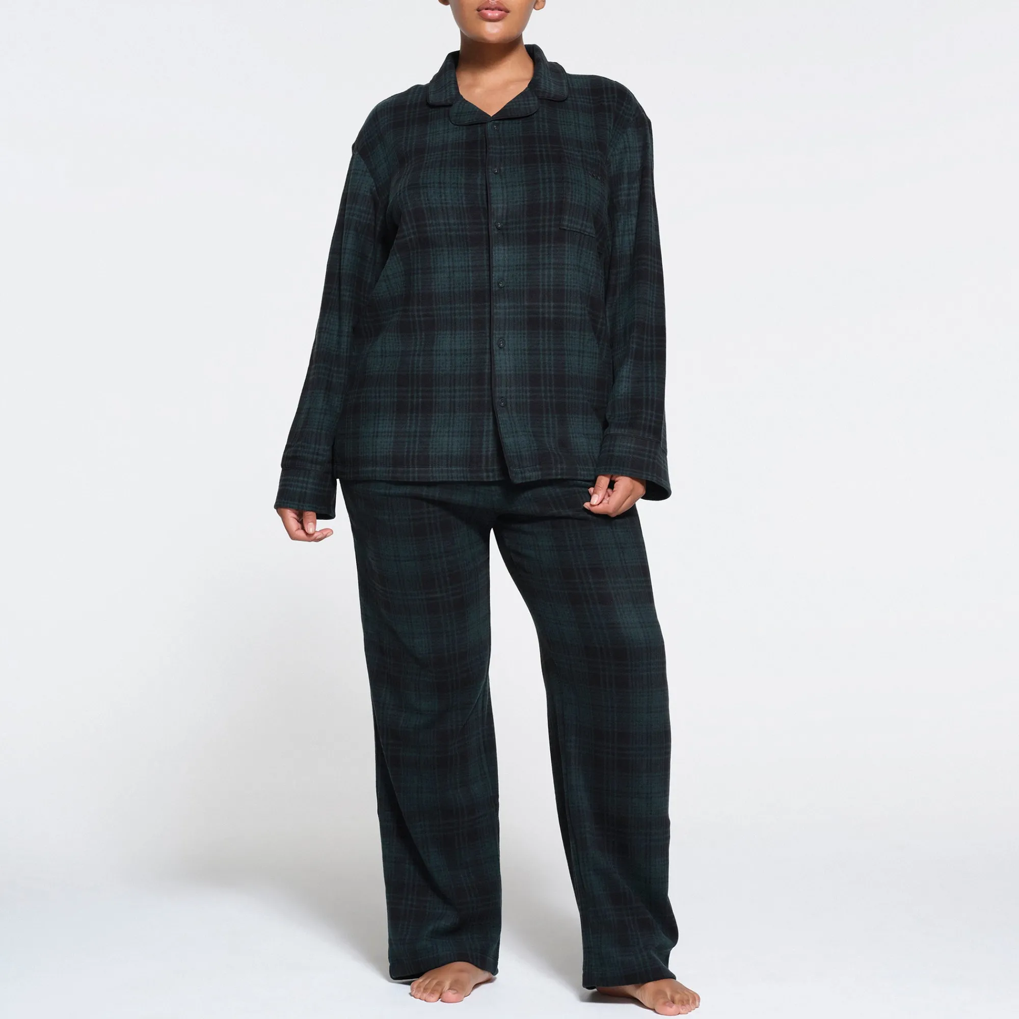 FLEECE SLEEP UNISEX SLEEP SET | CYPRESS PLAID-Skims Clearance