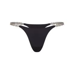 JELLY SHEER CRYSTAL LOGO SIDE THONG |-Skims Best