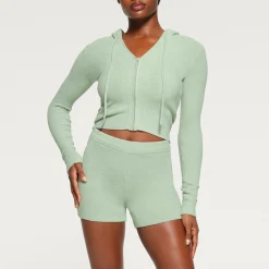 LIGHT COZY CROPPED ZIP UP HOODIE |-Skims Discount