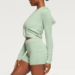 LIGHT COZY CROPPED ZIP UP HOODIE |-Skims Discount