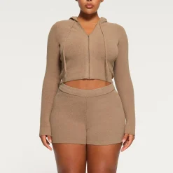 LIGHT COZY CROPPED ZIP UP HOODIE |-Skims Outlet