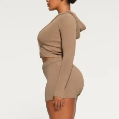 LIGHT COZY CROPPED ZIP UP HOODIE |-Skims Outlet