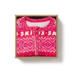 LOGO PLUSH POINTELLE BABY ONESIE | RED FAIR ISLE-Skims Outlet