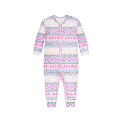 LOGO PLUSH POINTELLE BABY ONESIE | OPAL FAIR ISLE-Skims Discount