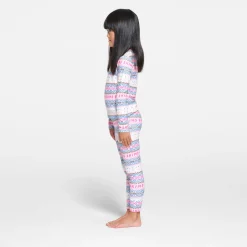 LOGO PLUSH POINTELLE KIDS LONG SLEEVE SET | OPAL FAIR ISLE-Skims Online