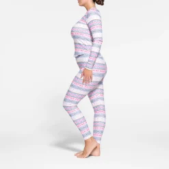 LOGO PLUSH POINTELLE LONG SLEEVE HENLEY | OPAL FAIR ISLE-Skims Online