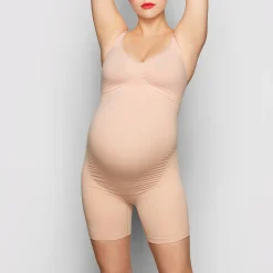 MATERNITY SCULPTING BODYSUIT MID THIGH |-Skims Best