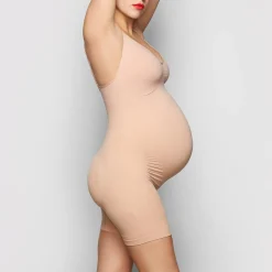 MATERNITY SCULPTING BODYSUIT MID THIGH |-Skims Best