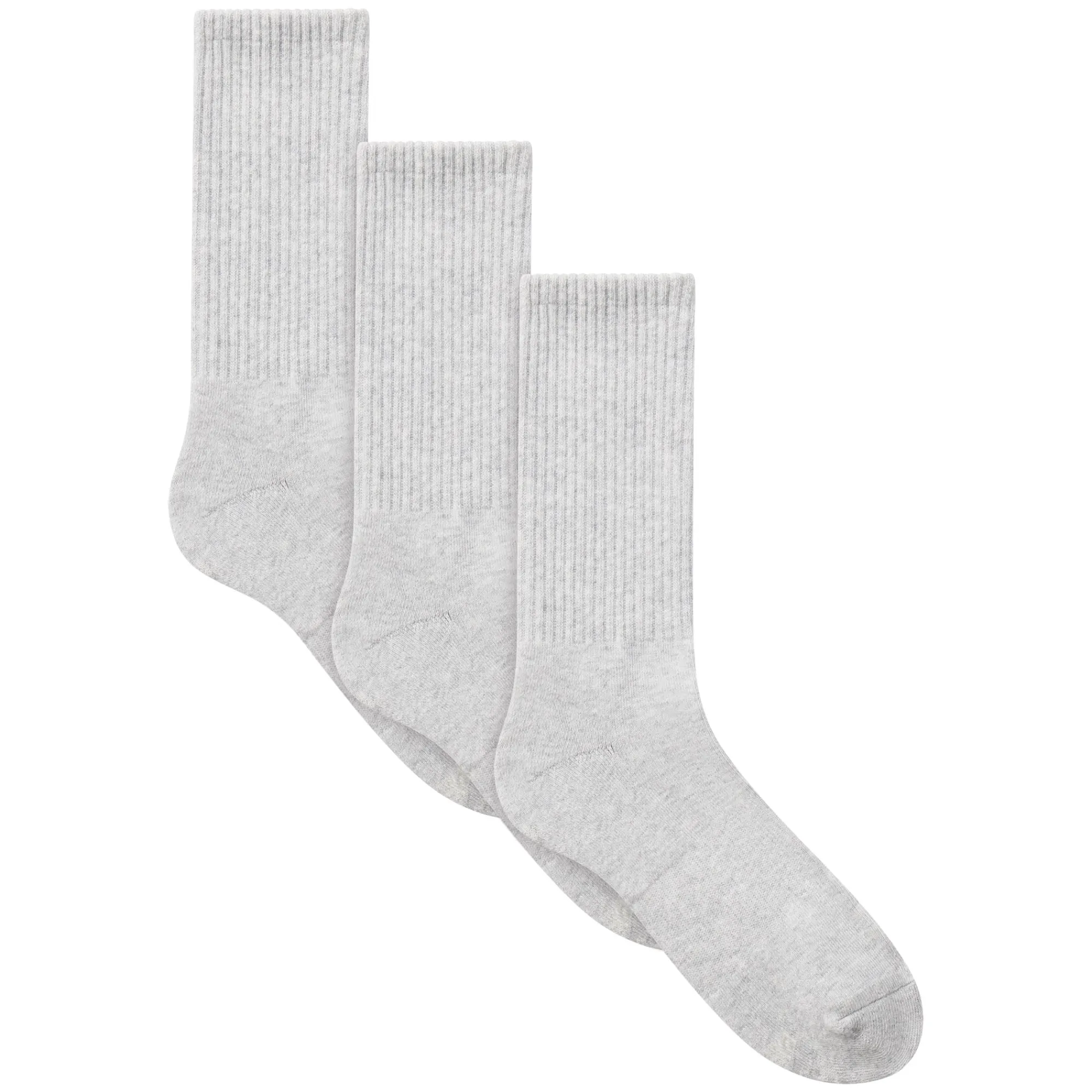 MENS TUBE CREW SOCK 3-PACK | LIGHT HEATHER GREY-Skims Best