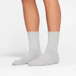 MENS TUBE CREW SOCK 3-PACK | LIGHT HEATHER GREY-Skims Best