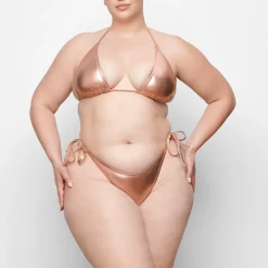METALLIC SWIM TRIANGLE TOP |-Skims Best