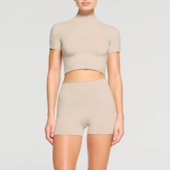 RAW EDGE CROPPED T-SHIRT |-Skims Fashion
