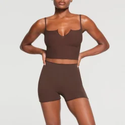 RAW EDGE SLIT FRONT CROPPED CAMI |-Skims Clearance