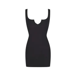 RAW EDGE SLIT FRONT MINI DRESS |-Skims Best