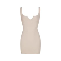 RAW EDGE SLIT FRONT MINI DRESS |-Skims Outlet