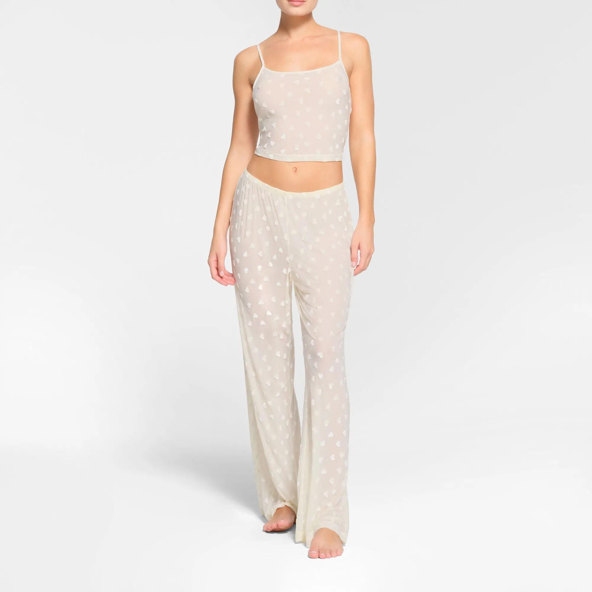 SHEER VELVET CROPPED CAMI |-Skims New