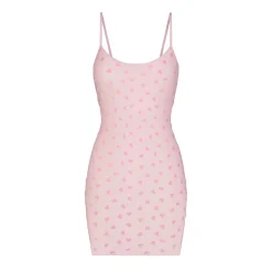 SHEER VELVET SLIP DRESS | BABY PINK-Skims Clearance