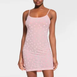 SHEER VELVET SLIP DRESS | BABY PINK-Skims Clearance