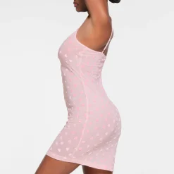 SHEER VELVET SLIP DRESS | BABY PINK-Skims Clearance