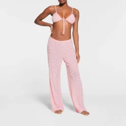 SHEER VELVET STRAIGHT LEG PANT | BABY PINK-Skims Discount