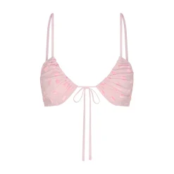 SHEER VELVET TIE FRONT BRALETTE | BABY PINK-Skims Online