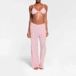 SHEER VELVET TIE FRONT BRALETTE | BABY PINK-Skims Online