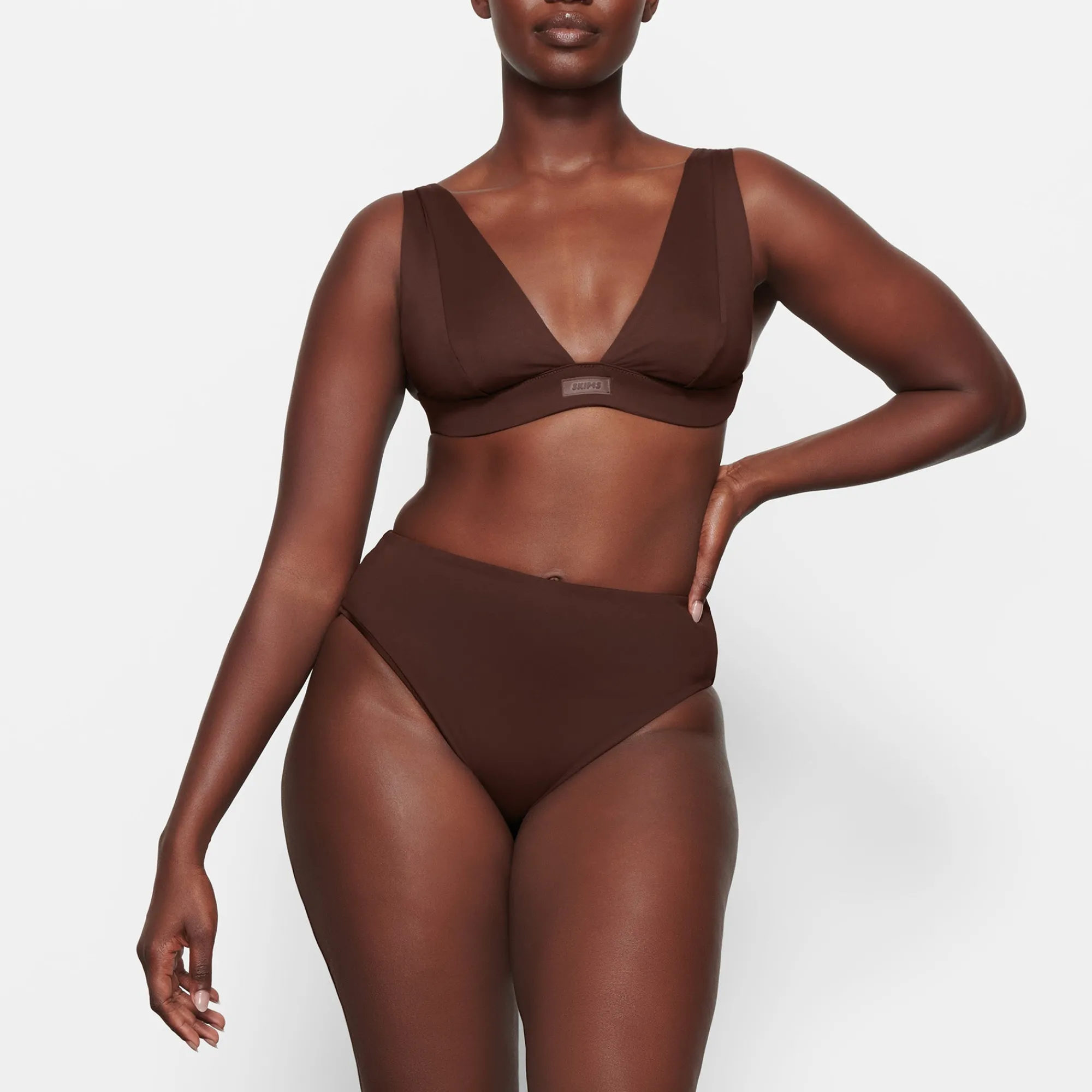 SIGNATURE SWIM PLUNGE BIKINI TOP |-Skims Outlet