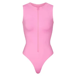 SIGNATURE SWIM ZIP FRONT SLEEVELESS ONE PIECE | LIGHT PINK-Skims Online
