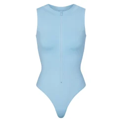 SIGNATURE SWIM ZIP FRONT SLEEVELESS ONE PIECE | IRIS BLUE-Skims Best